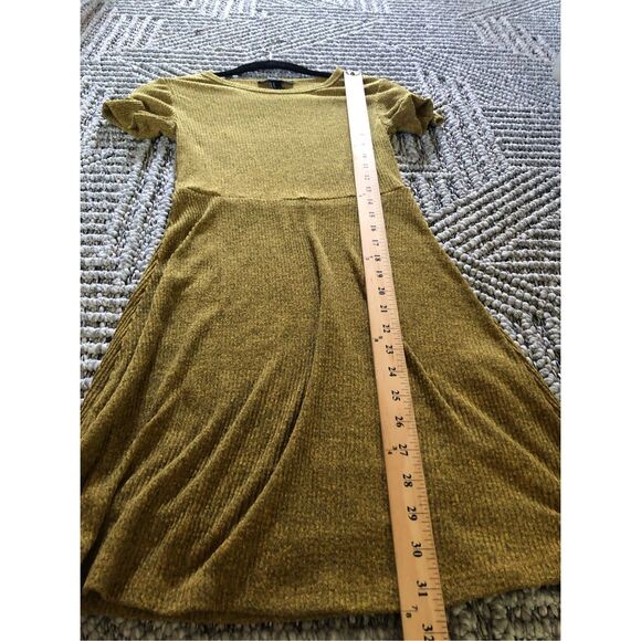 Forever 21 Short Knit Dress mustard/black Heathered SZ M - Picture 6 of 10